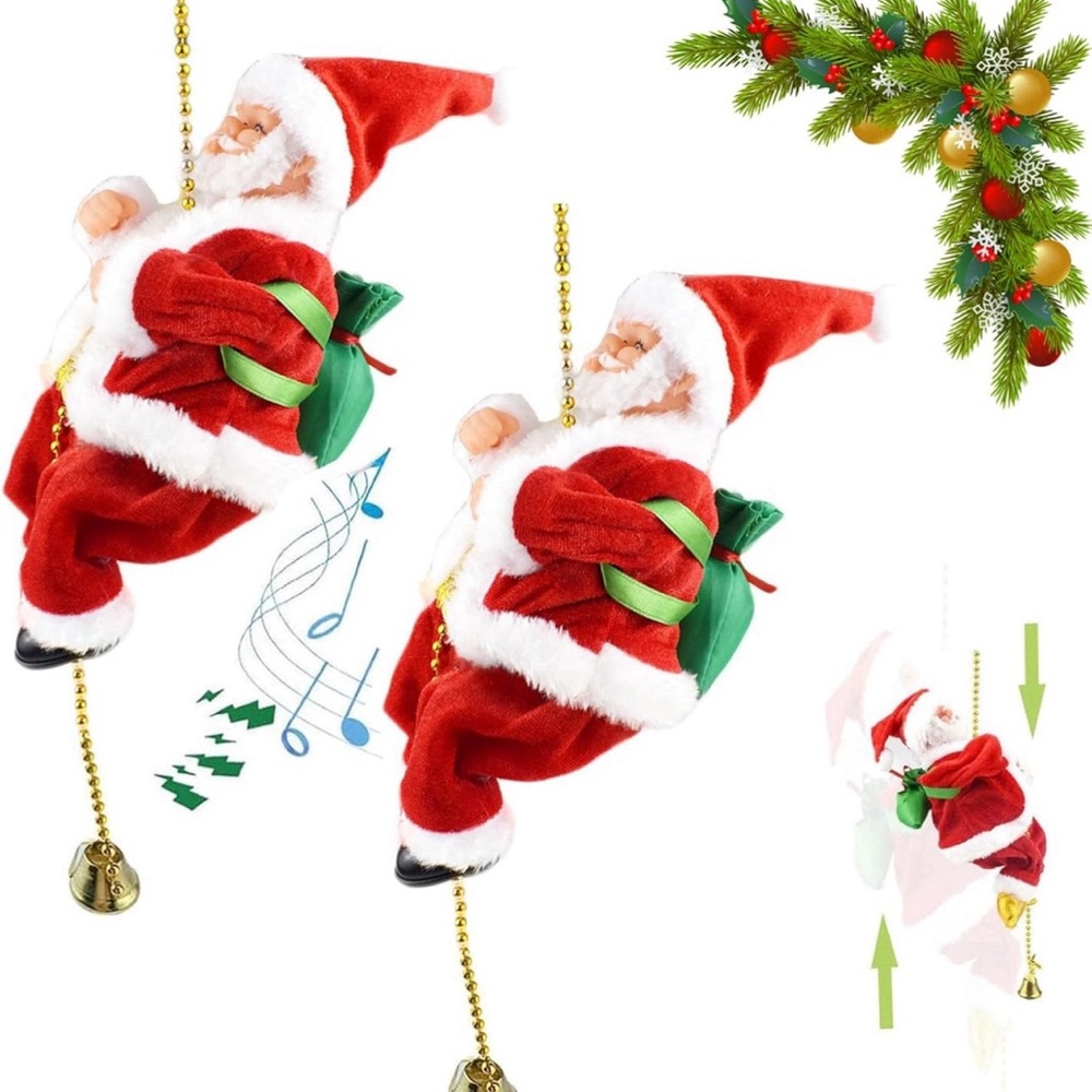 Electric Santa Climbing Rope Decoration